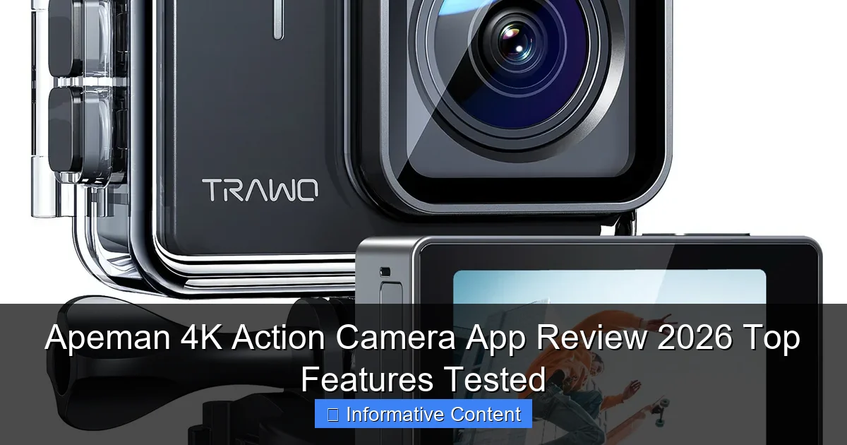Apeman 4K Action Camera App Review 2026 Top Features Tested