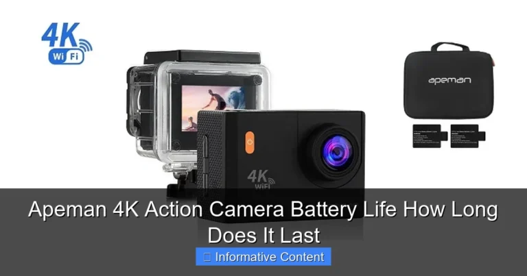Apeman 4K Action Camera Battery Life How Long Does It Last