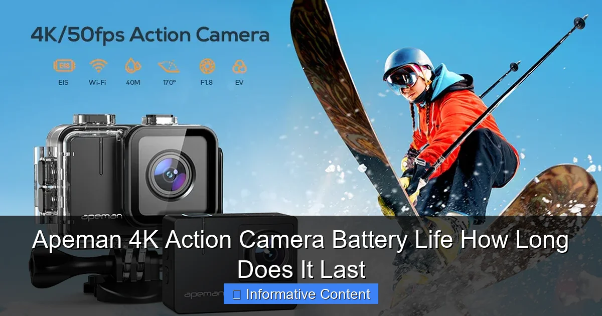 Apeman 4K Action Camera Battery Life How Long Does It Last