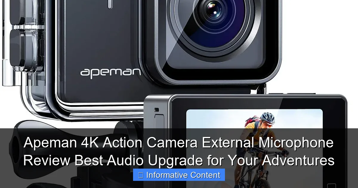 Apeman 4K Action Camera External Microphone Review Best Audio Upgrade for Your Adventures