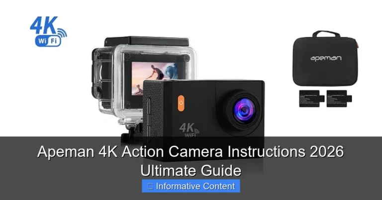 Apeman 4K Action Camera Instructions 2026 Ultimate Guide