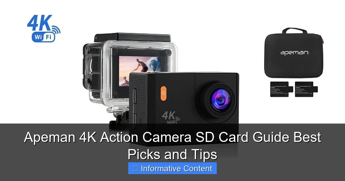 Apeman 4K Action Camera SD Card Guide Best Picks and Tips