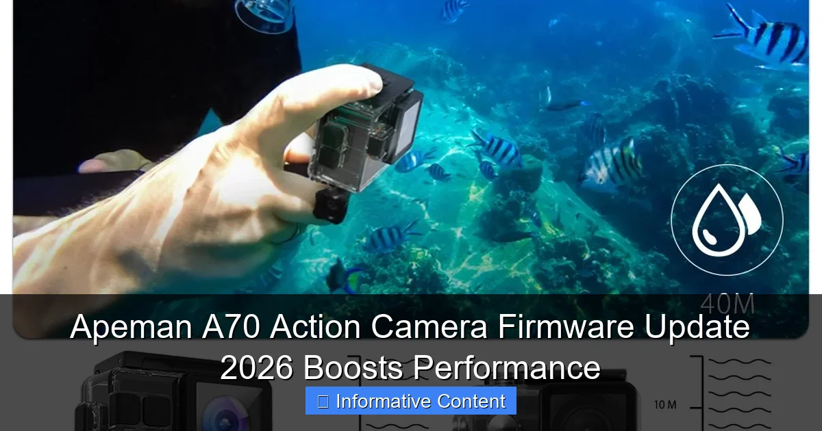 Apeman A70 Action Camera Firmware Update 2026 Boosts Performance