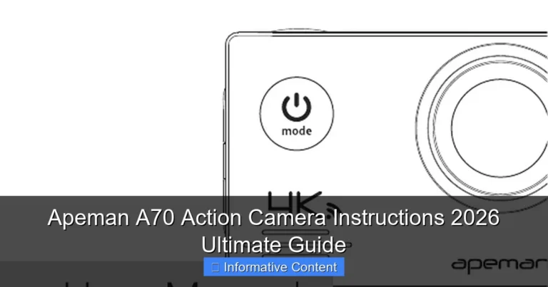 Apeman A70 Action Camera Instructions 2026 Ultimate Guide