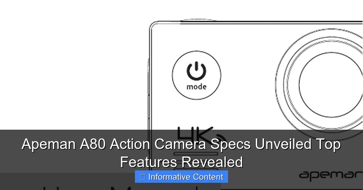 Apeman A80 Action Camera Specs Unveiled Top Features Revealed