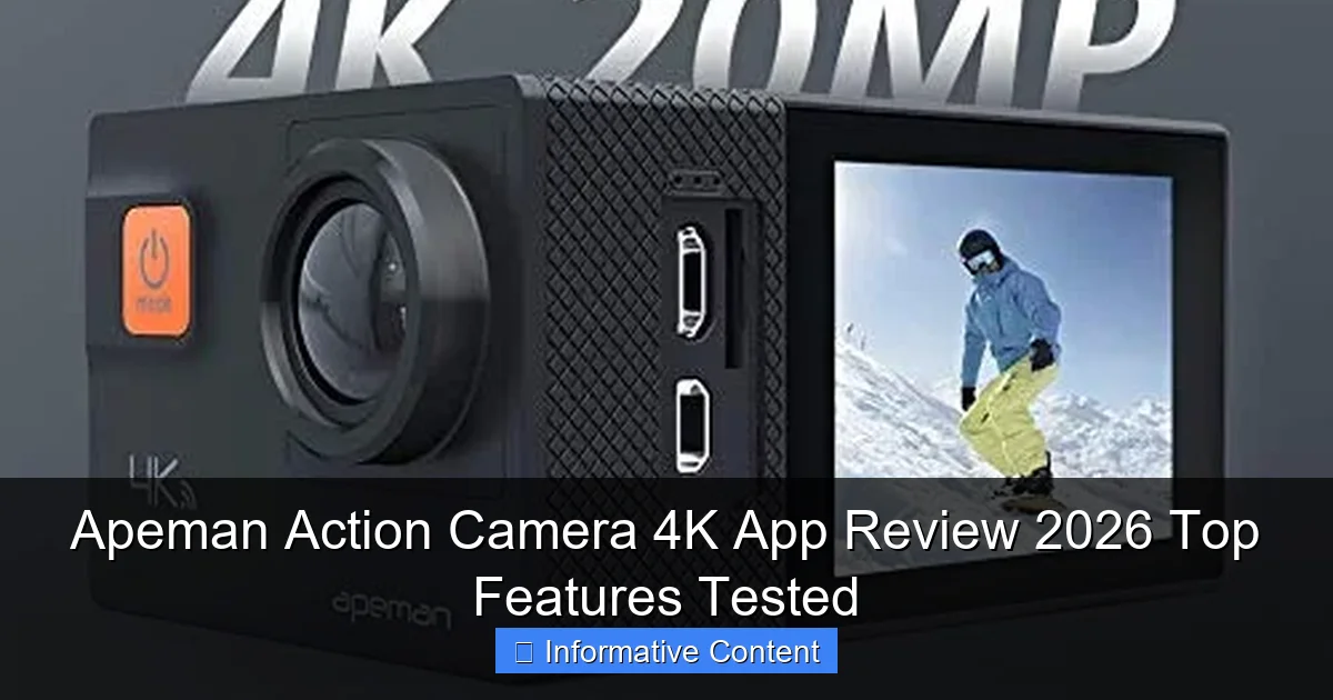 Apeman Action Camera 4K App Review 2026 Top Features Tested