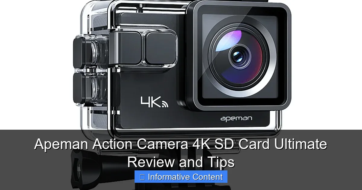 Apeman Action Camera 4K SD Card Ultimate Review and Tips