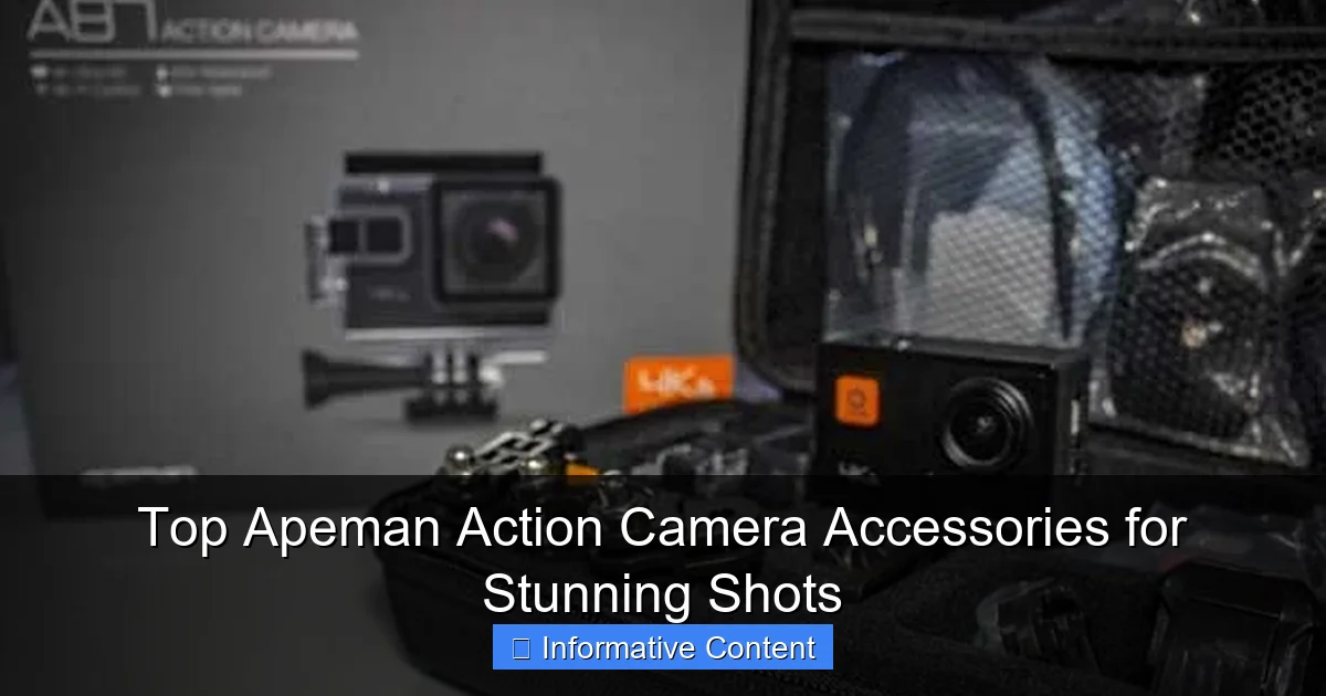 Top Apeman Action Camera Accessories for Stunning Shots