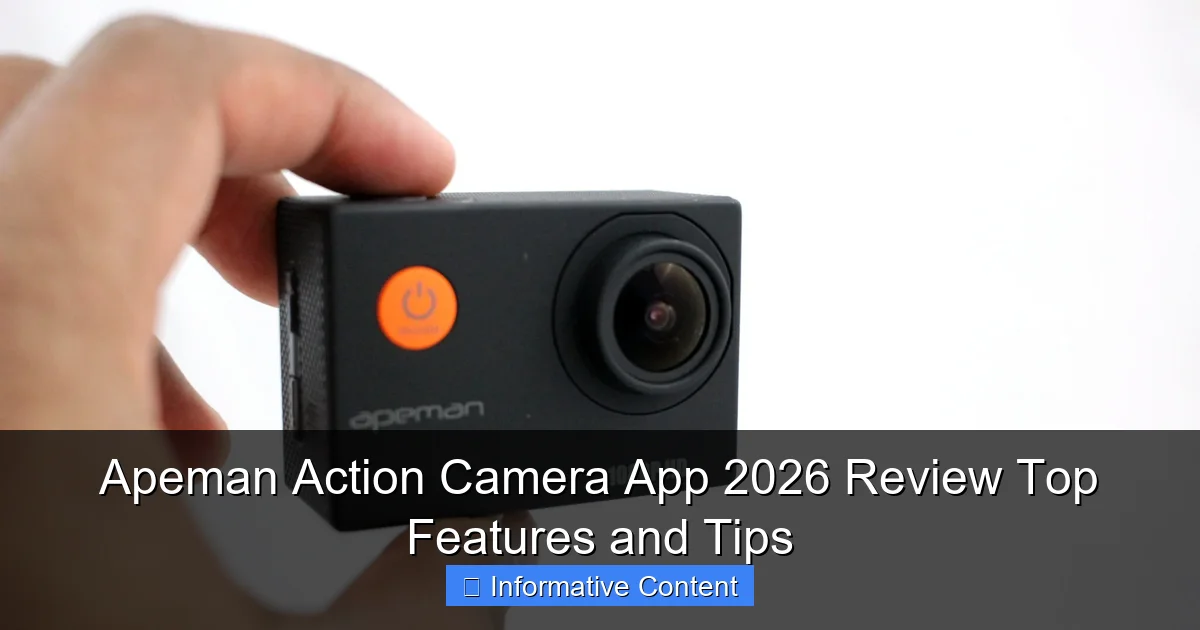 Apeman Action Camera App 2026 Review Top Features and Tips