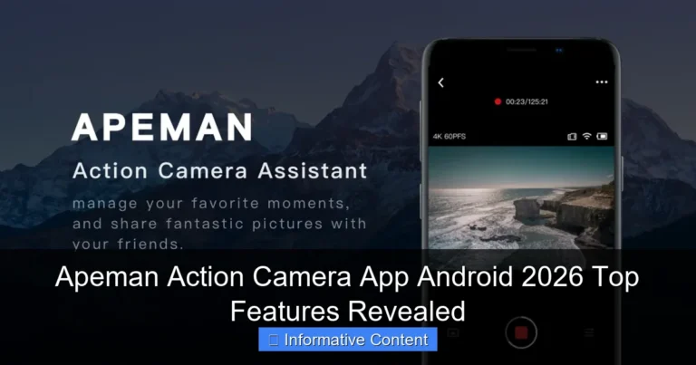 Apeman Action Camera App Android 2026 Top Features Revealed