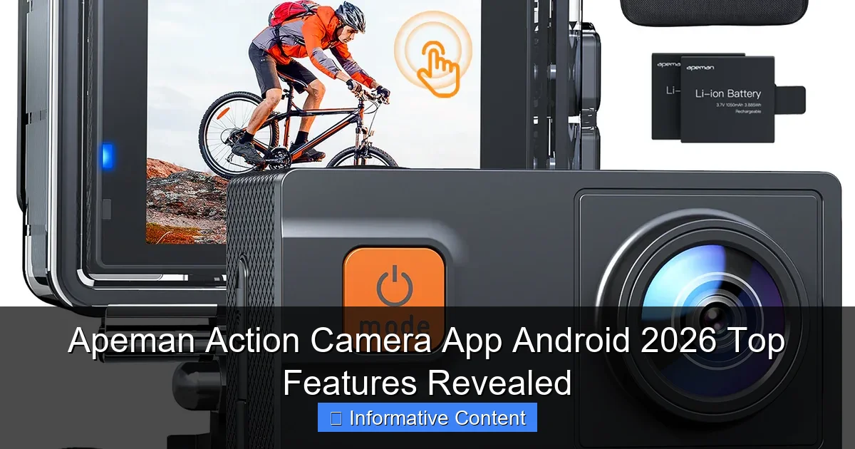 Apeman Action Camera App Android 2026 Top Features Revealed