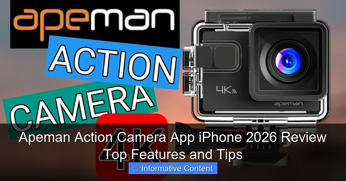 Apeman Action Camera App iPhone 2026 Review Top Features and Tips