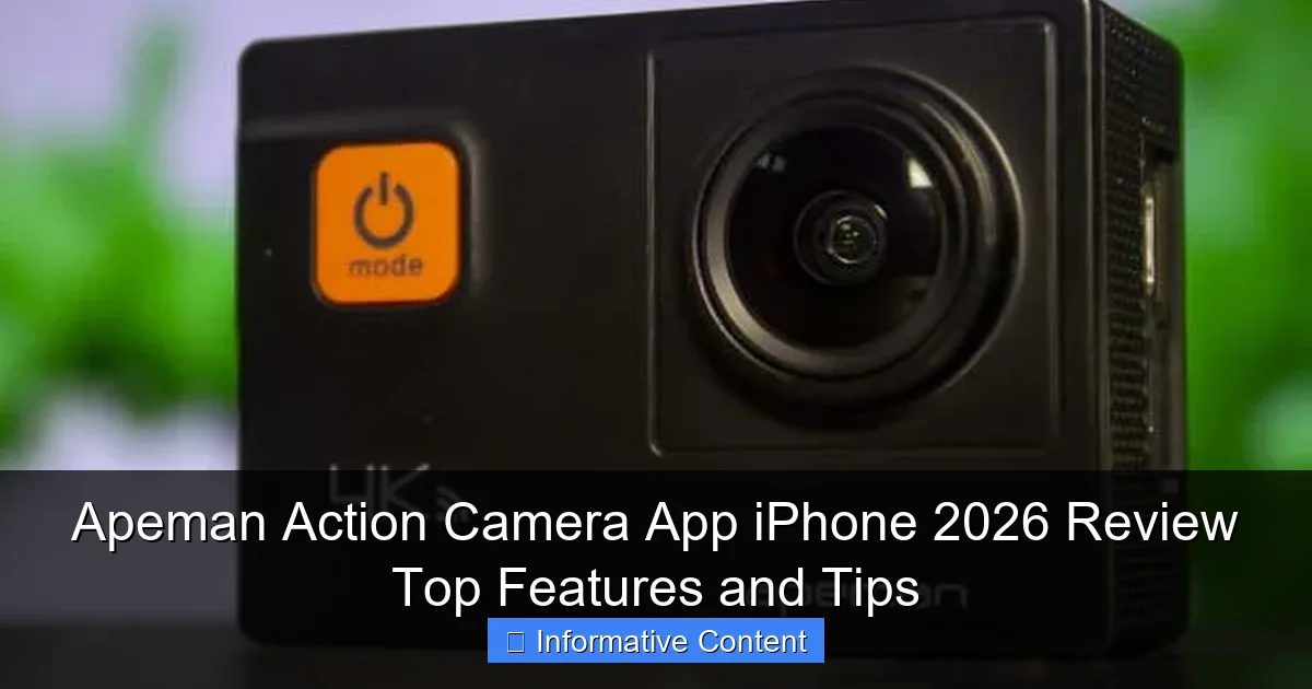 Apeman Action Camera App iPhone 2026 Review Top Features and Tips
