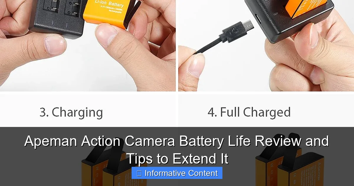 Apeman Action Camera Battery Life Review and Tips to Extend It