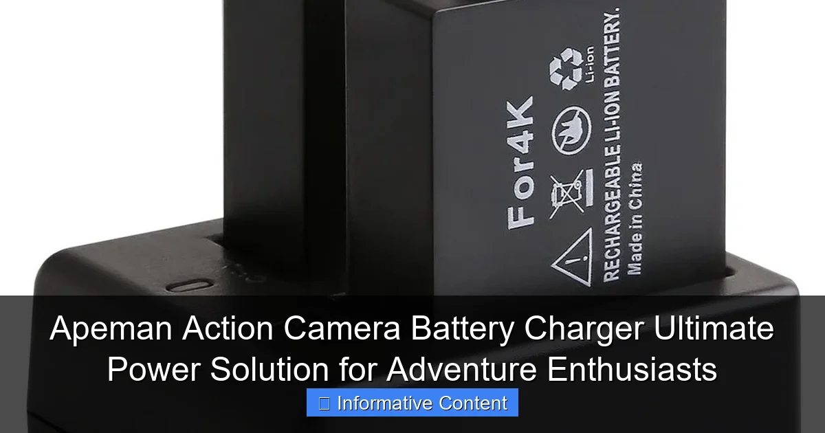 Apeman Action Camera Battery Charger Ultimate Power Solution for Adventure Enthusiasts