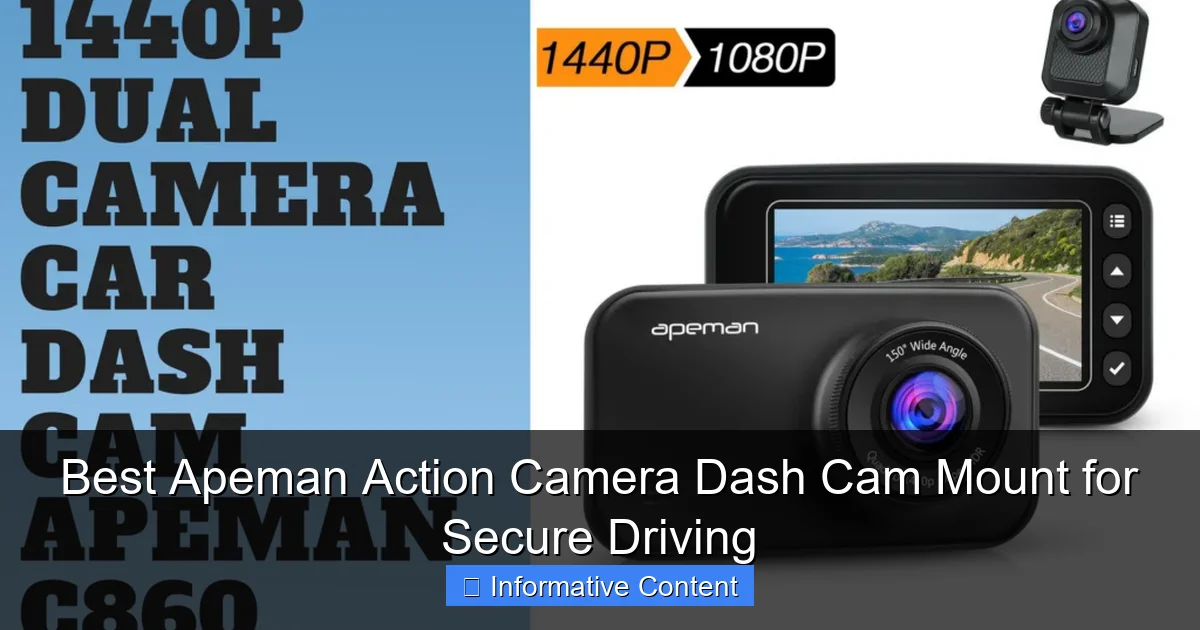 Best Apeman Action Camera Dash Cam Mount for Secure Driving