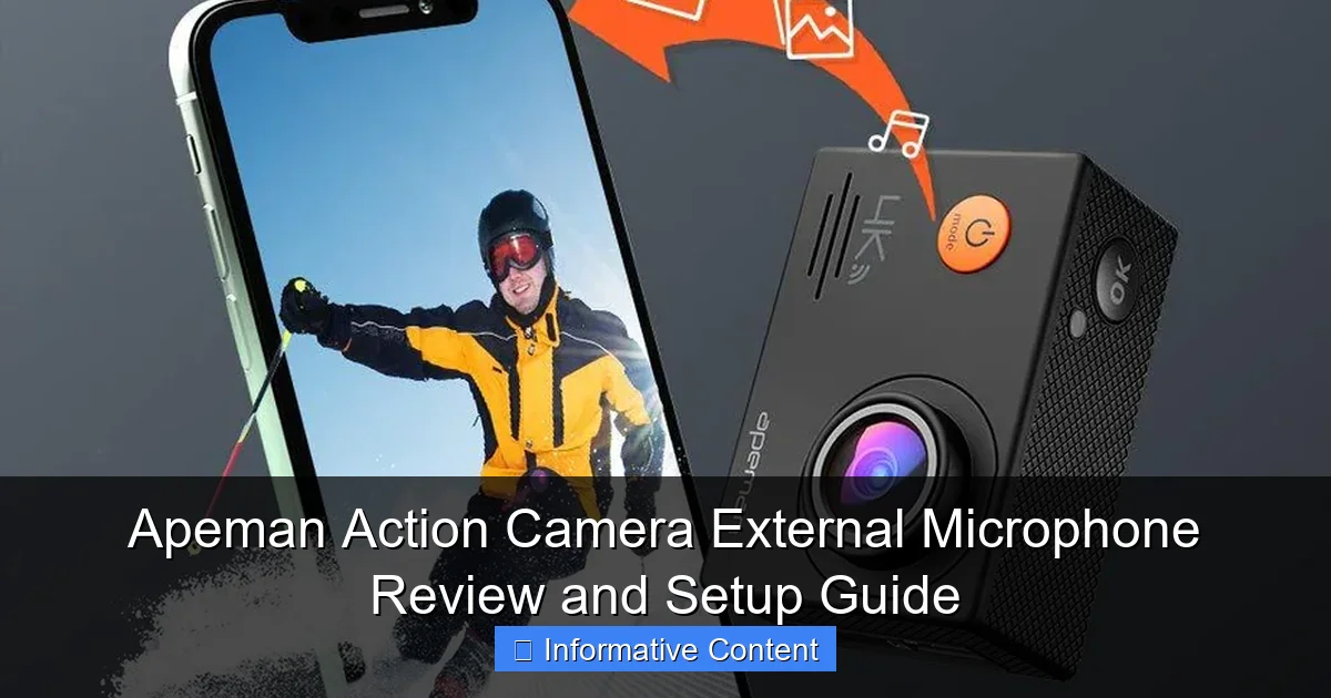 Apeman Action Camera External Microphone Review and Setup Guide