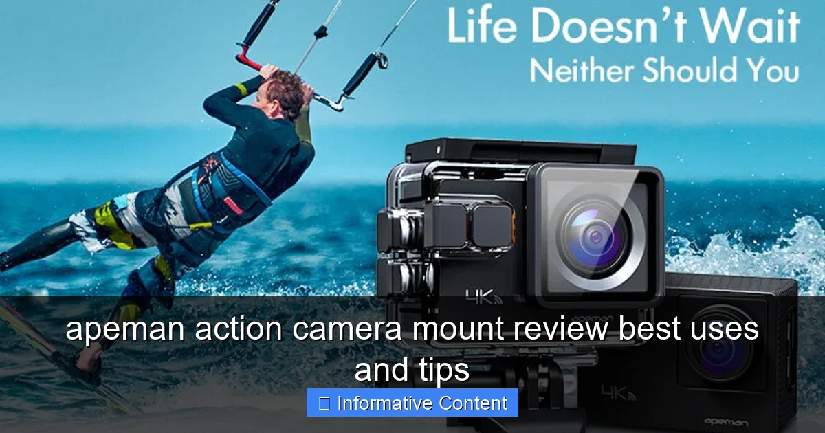 apeman action camera mount review best uses and tips