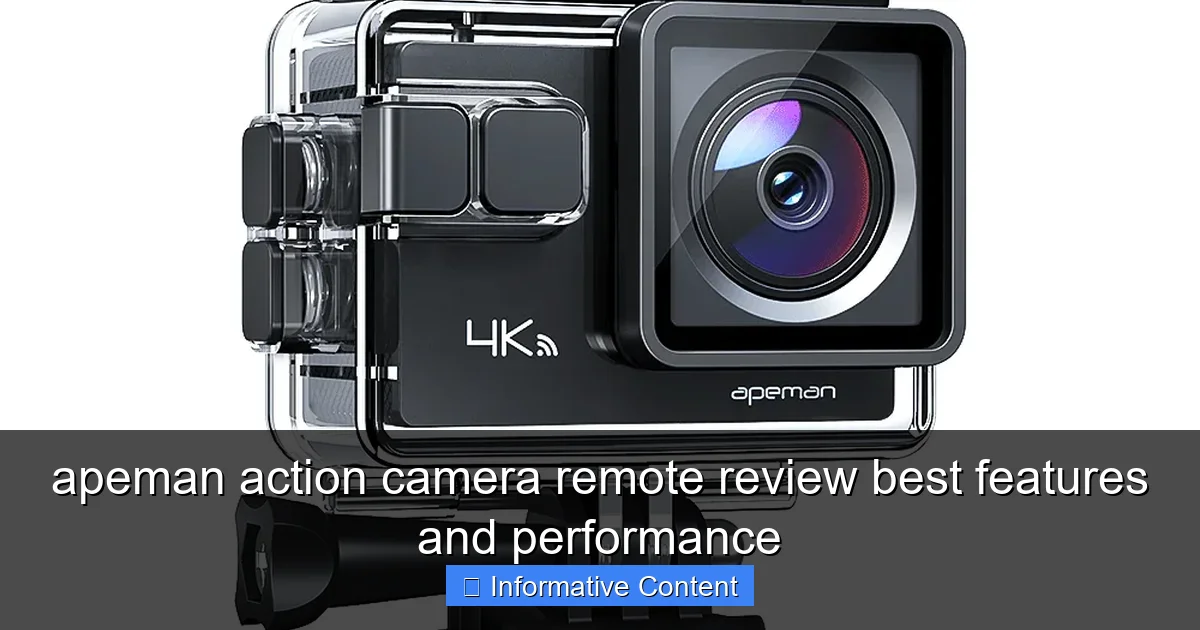 apeman action camera remote review best features and performance