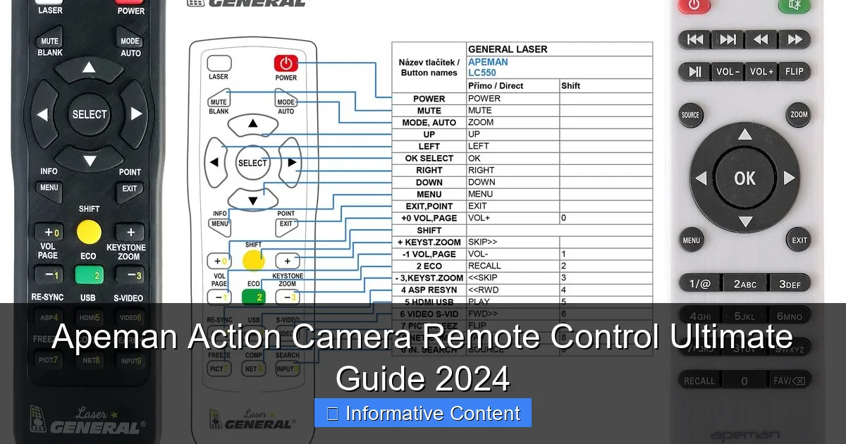 Apeman Action Camera Remote Control Ultimate Guide 2024
