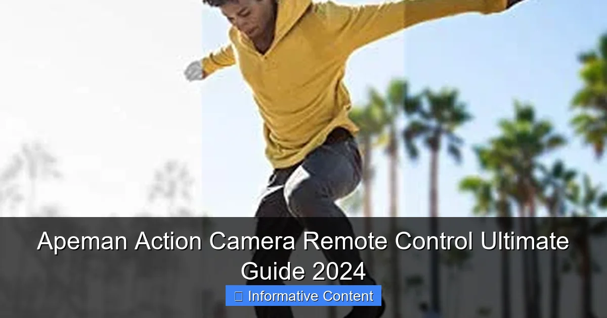 Apeman Action Camera Remote Control Ultimate Guide 2024