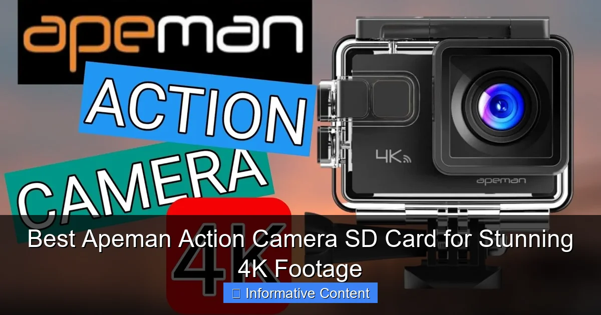 Best Apeman Action Camera SD Card for Stunning 4K Footage