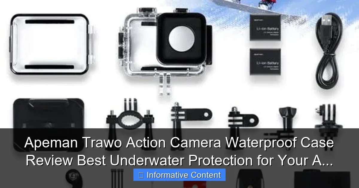Apeman Trawo Action Camera Waterproof Case Review Best Underwater Protection for Your A...