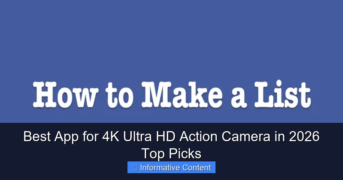 Best App for 4K Ultra HD Action Camera in 2026 Top Picks