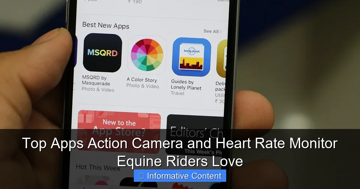 Top Apps Action Camera and Heart Rate Monitor Equine Riders Love