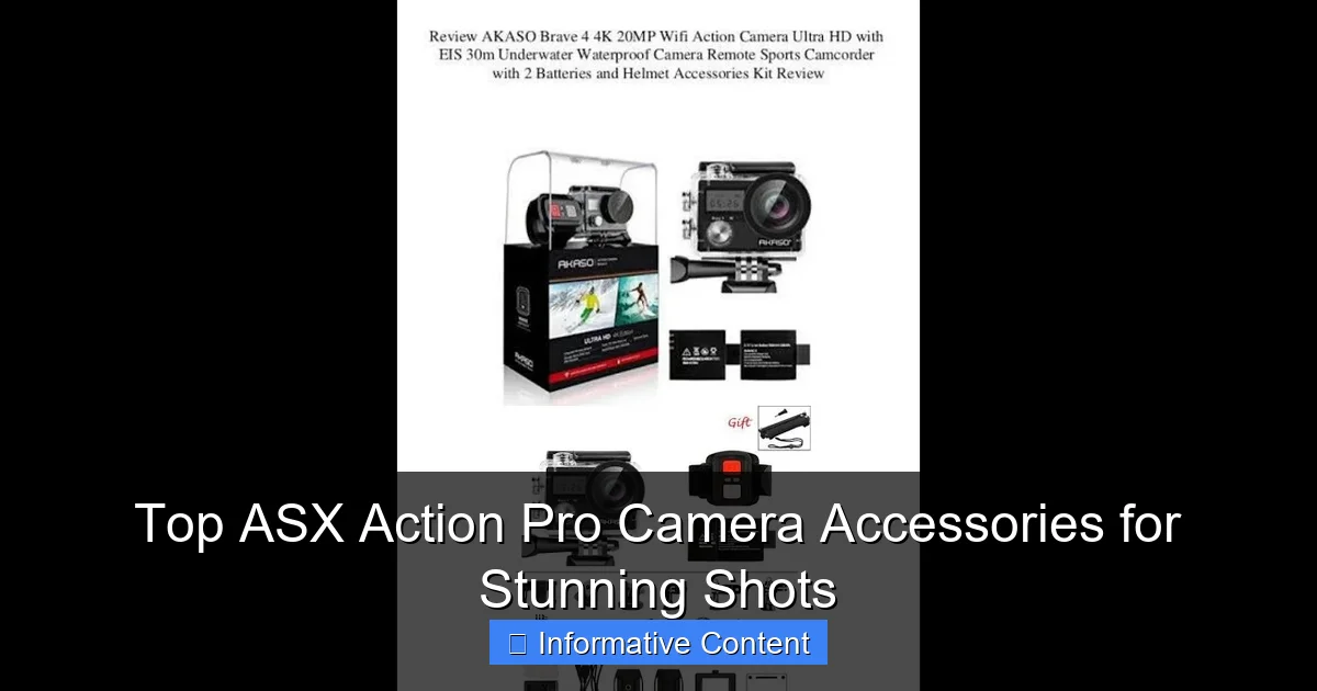 Top ASX Action Pro Camera Accessories for Stunning Shots