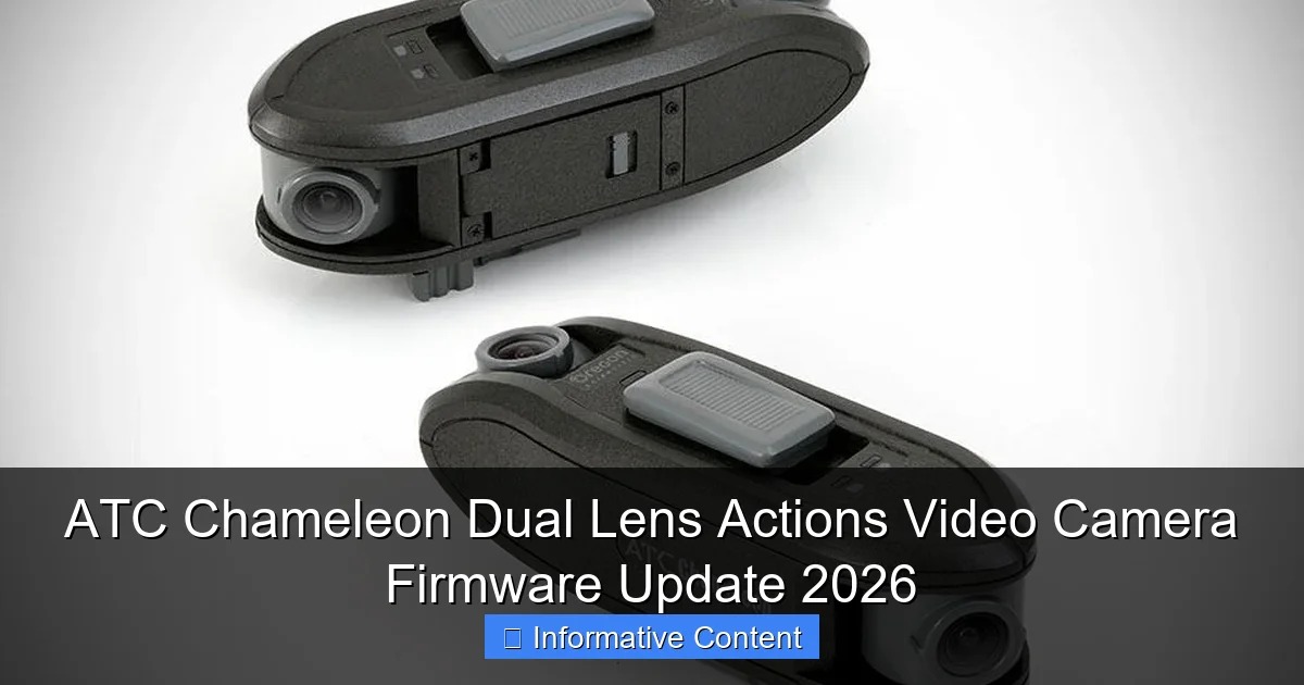 ATC Chameleon Dual Lens Actions Video Camera Firmware Update 2026
