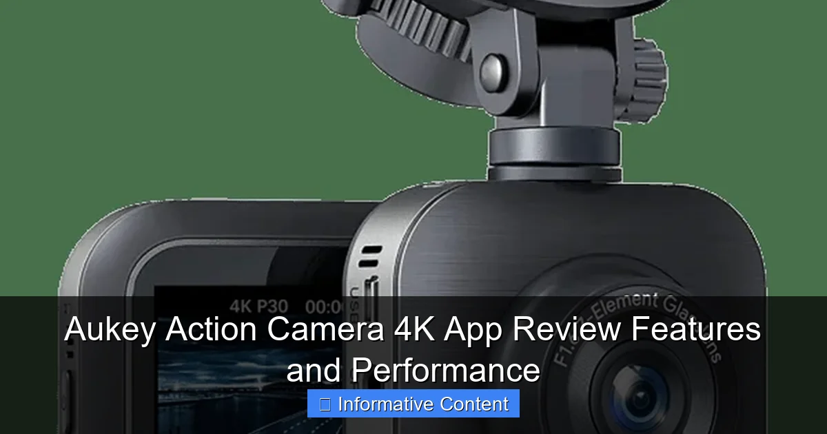 Aukey Action Camera 4K App Review Features and Performance