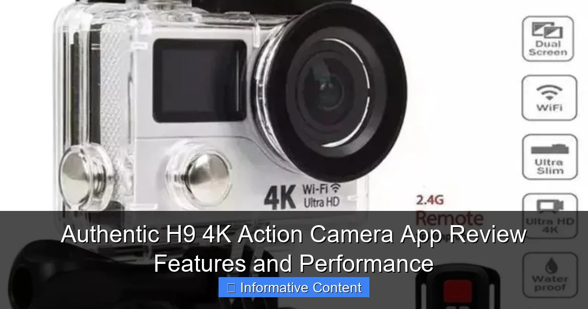 Authentic H9 4K Action Camera App Review Features and Performance