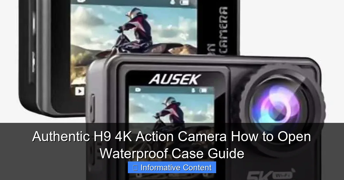 Authentic H9 4K Action Camera How to Open Waterproof Case Guide