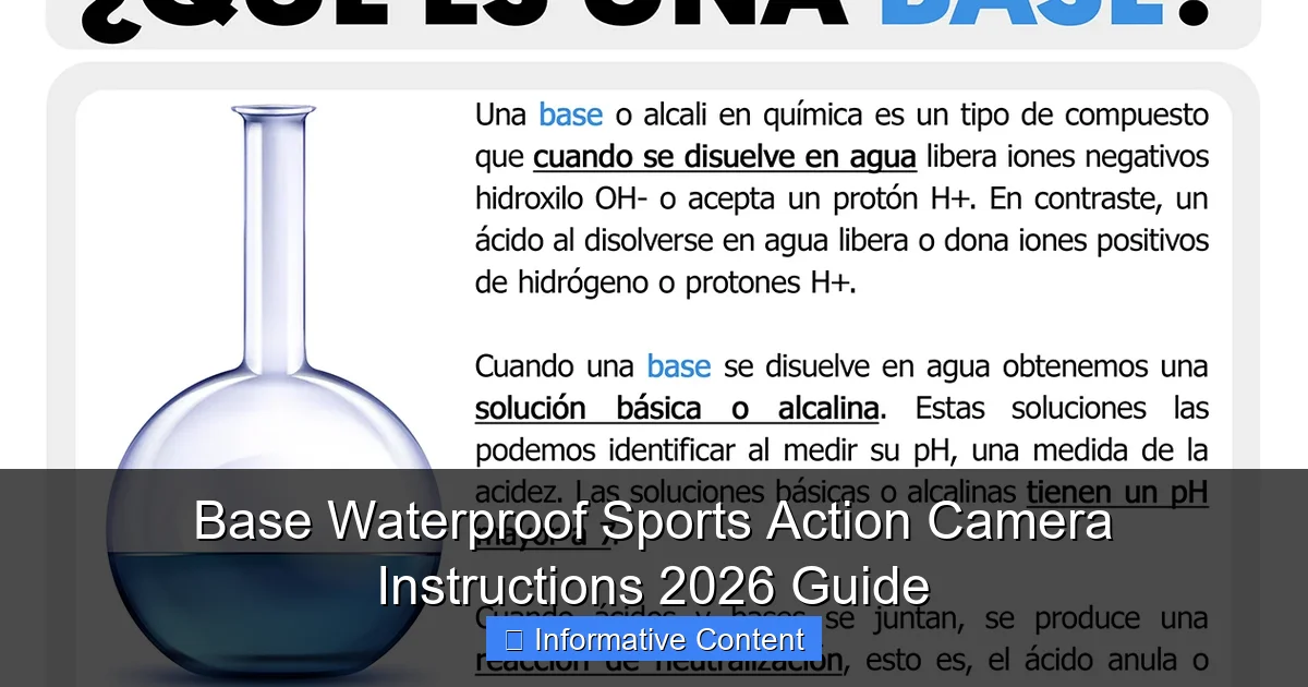Base Waterproof Sports Action Camera Instructions 2026 Guide