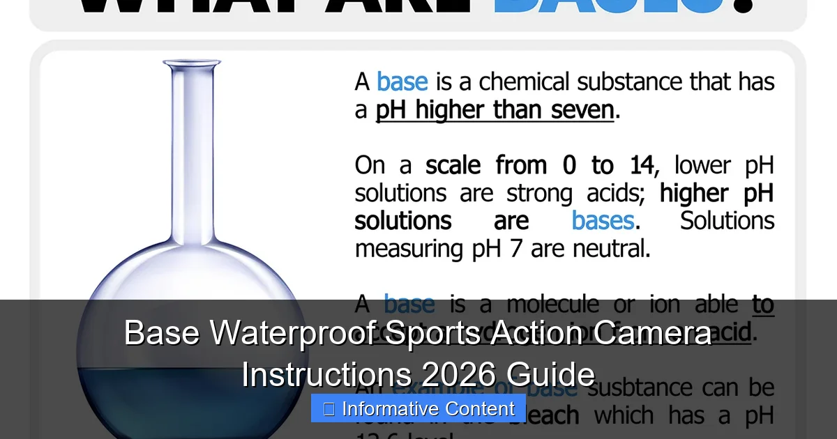 Base Waterproof Sports Action Camera Instructions 2026 Guide
