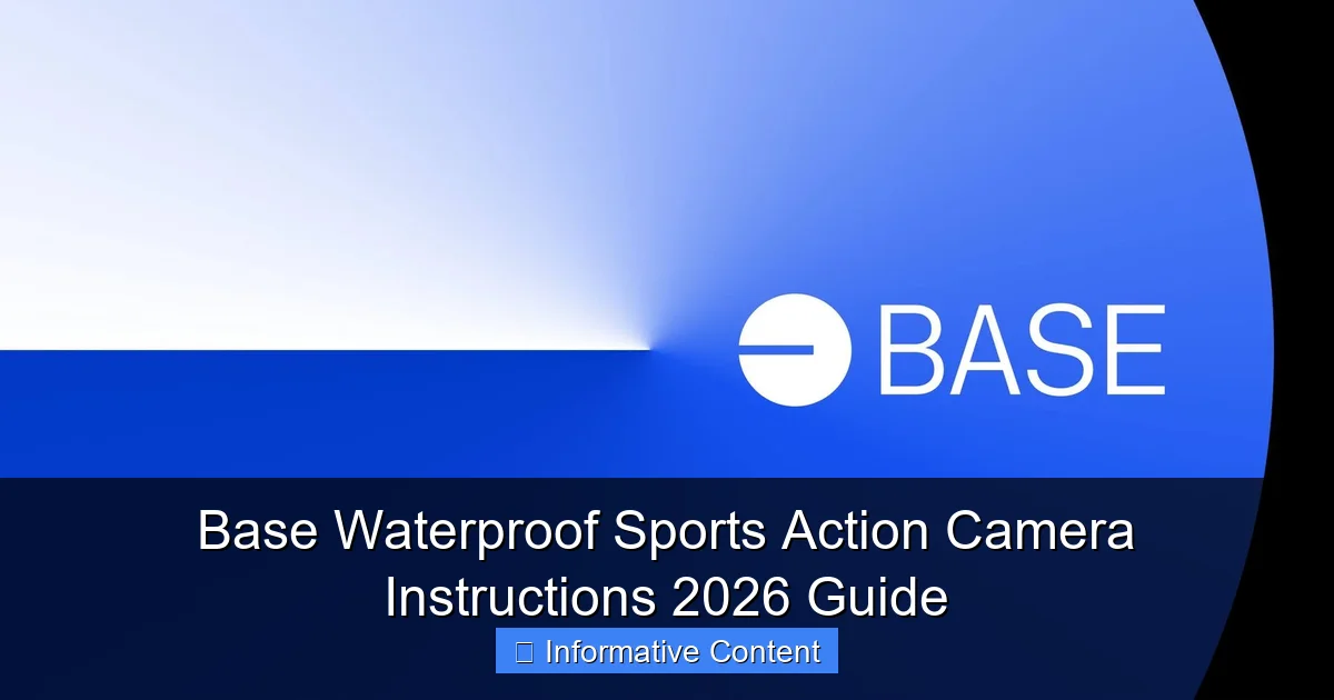 Base Waterproof Sports Action Camera Instructions 2026 Guide