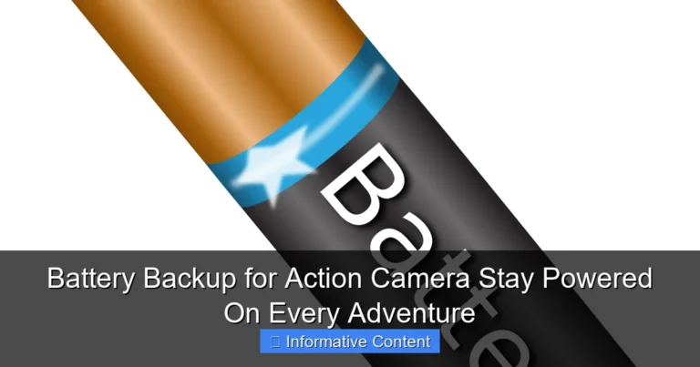 Battery Backup for Action Camera Stay Powered On Every Adventure