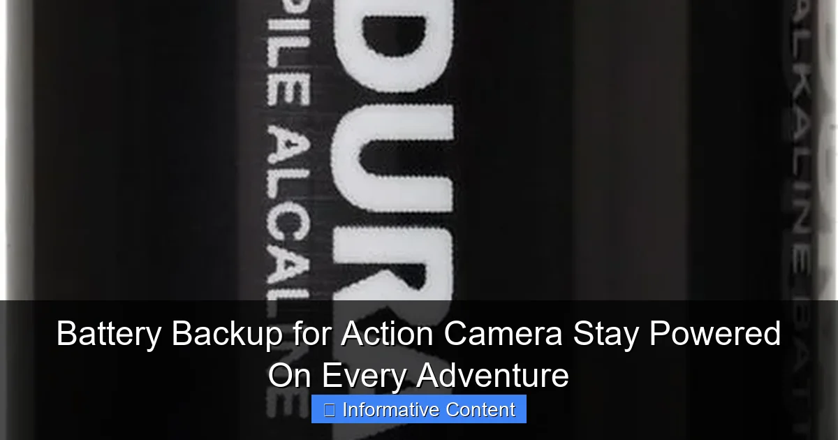 Battery Backup for Action Camera Stay Powered On Every Adventure