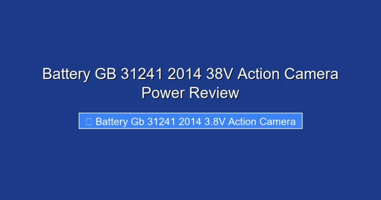Battery GB 31241 2014 38V Action Camera Power Review