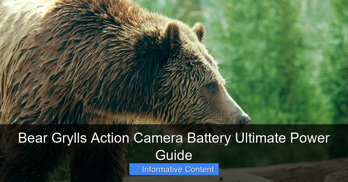 Bear Grylls Action Camera Battery Ultimate Power Guide