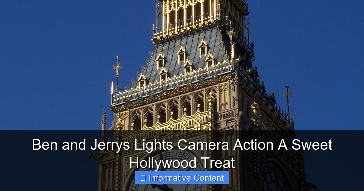 Ben and Jerrys Lights Camera Action A Sweet Hollywood Treat