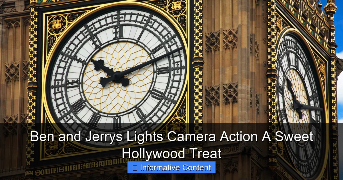 Ben and Jerrys Lights Camera Action A Sweet Hollywood Treat