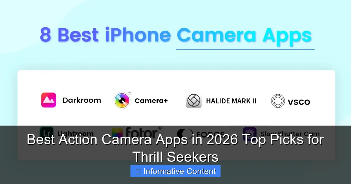 Best Action Camera Apps in 2026 Top Picks for Thrill Seekers