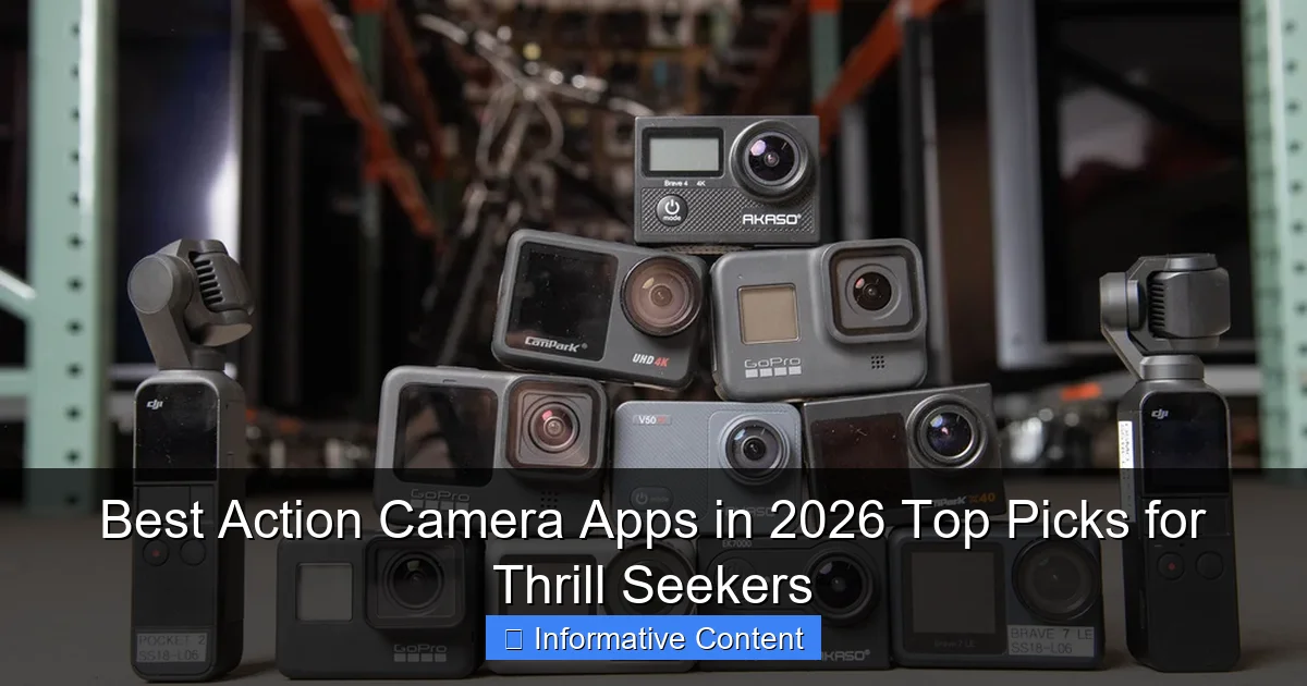 Best Action Camera Apps in 2026 Top Picks for Thrill Seekers