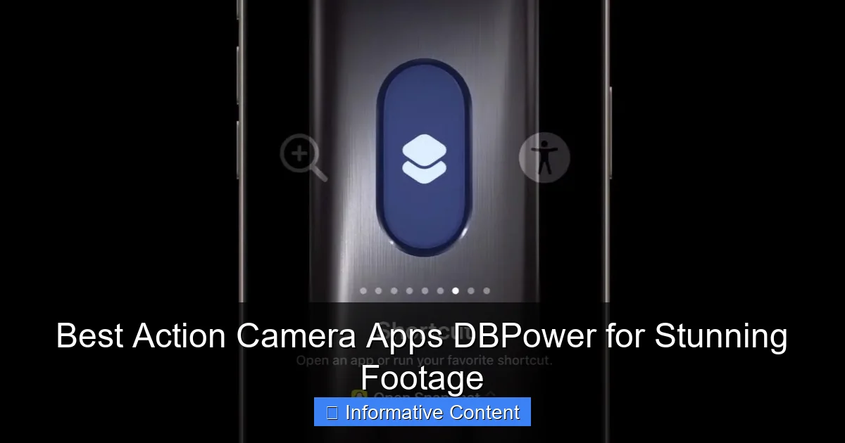 Best Action Camera Apps DBPower for Stunning Footage