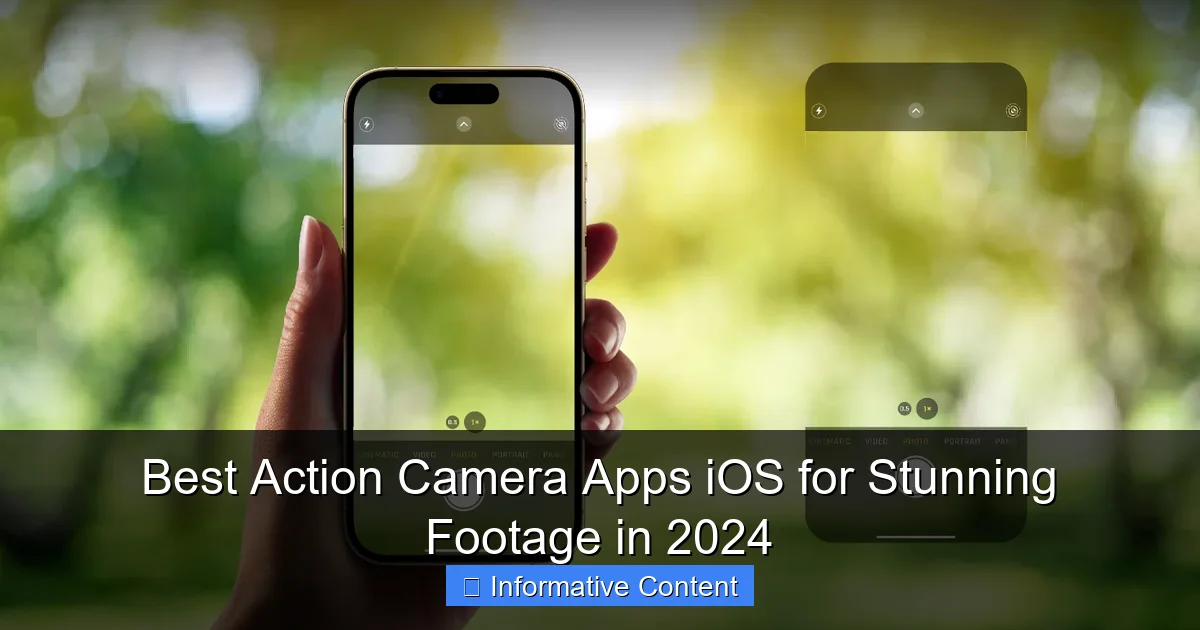Best Action Camera Apps iOS for Stunning Footage in 2024