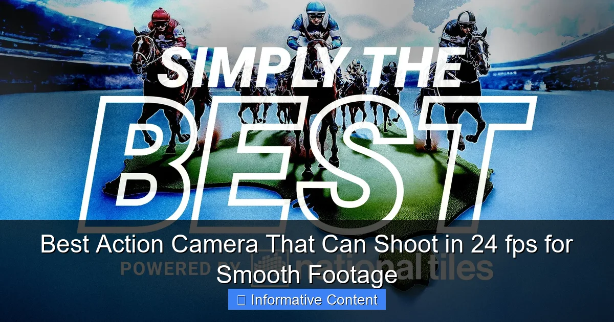 Best Action Camera That Can Shoot in 24 fps for Smooth Footage