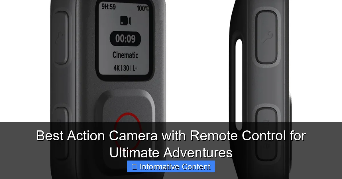 Best Action Camera with Remote Control for Ultimate Adventures