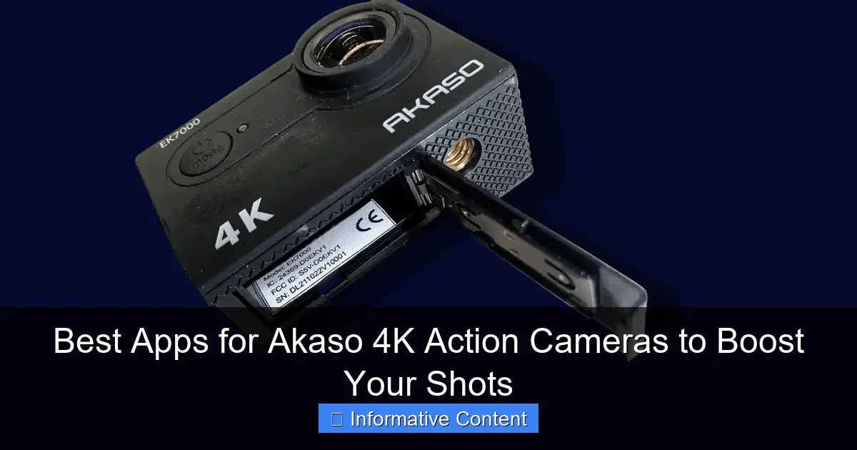 Best Apps for Akaso 4K Action Cameras to Boost Your Shots